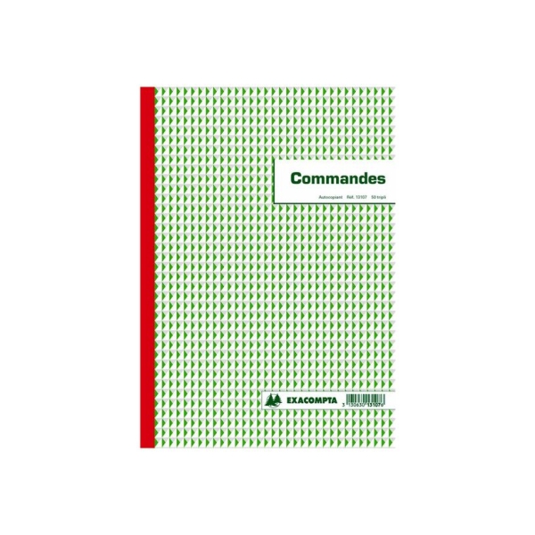 Manifold Carnet de Commandes Exacompta - 50 Tripli A4 297x210mm Autocopiants pour Gestion