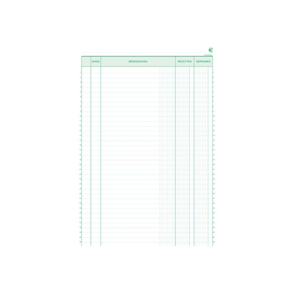 Exacompta Manifold Carnet de recettes/dépenses - 50 duplicatas - Format A4