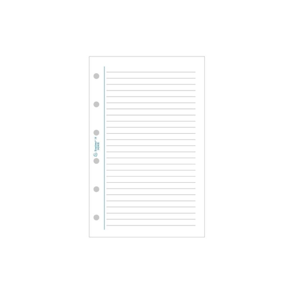 Recharge feuillets lignés Exacompta 18241E pour Organiseur Exatime 17 - 44 feuillets blancs pour bureau