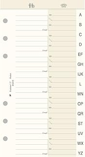 Recharge Organiseur Exacompta Exatime 17 - Répertoire Alphabétique Indexé 16 Feuillets pour Agenda 18623E