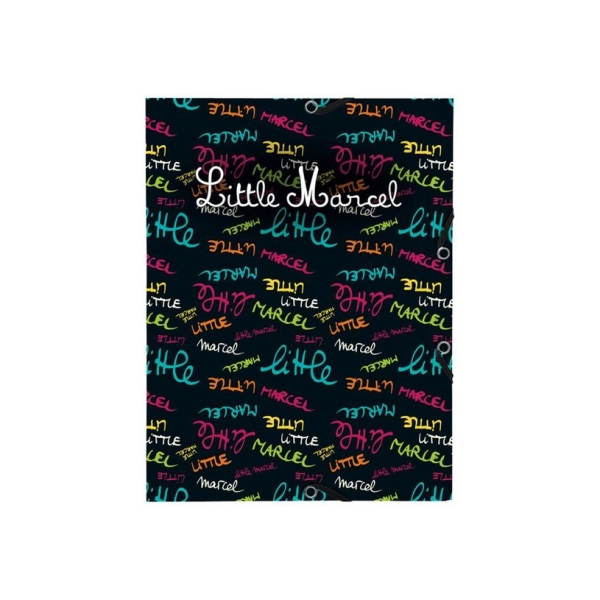 Mini pochette 3 rabats Little Marcel - Format compact, fermeture à rabats, pour documents et accessoires