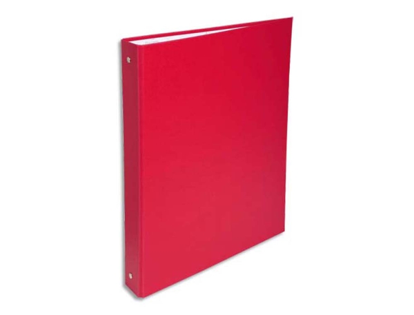 Classeur rembordé EXACOMPTA A4 4 anneaux - dos 40 mm, anneaux ronds 30 mm, rouge pour classement et organisation scolaire