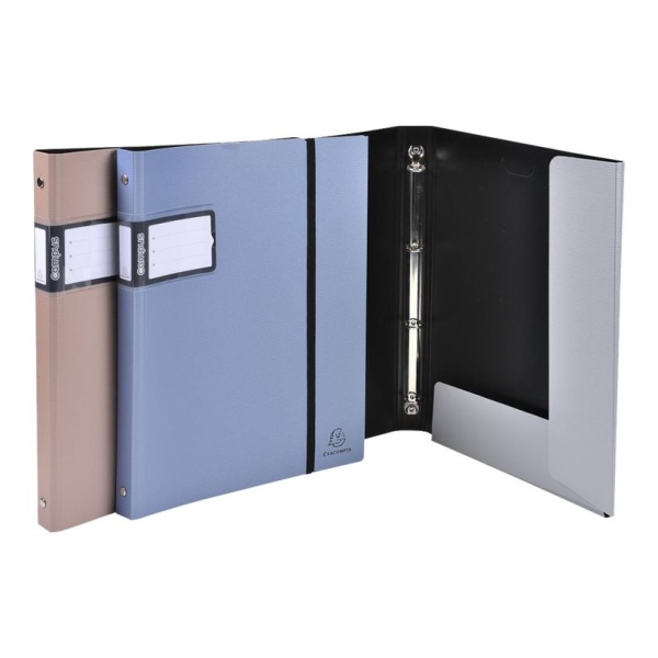 Classeur souple à anneaux Exacompta Campus Métal - Dos 15 mm A4 - disponible en plusieurs couleurs