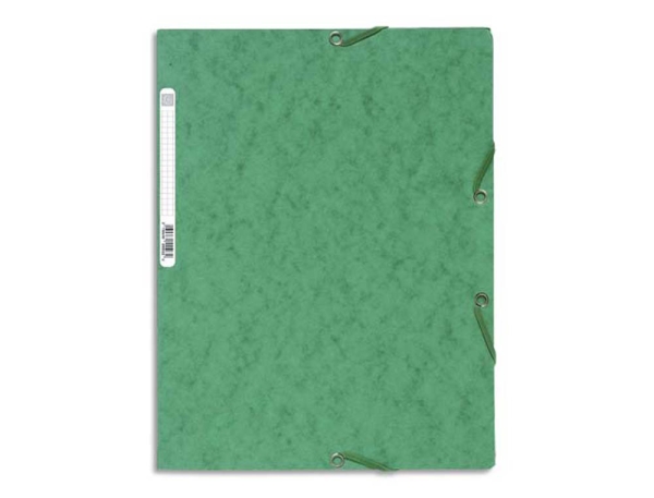 Chemise à élastique Exacompta A4 carton verte 3 rabats - classement et archivage bureau école fournitures