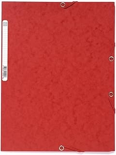 Chemise à élastiques Exacompta 55505SE - 3 rabats carte lustrée 400g/m2 24x32cm pour documents A4 rouge