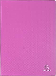 Exacompta Protège-documents OPAK - 30 pochettes cristal lisse - 60 vues - Format A4 - 24 x 32 cm - Rose