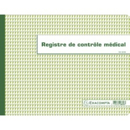 Registre de contrôle médical Exacompta 6618E - Piqûre 240 x 320mm pour gestion administrative