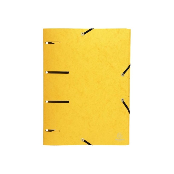 Chemises à élastiques Exacompta Punchy 3 rabats perforées - 375 g/m2 A4 carton de 25