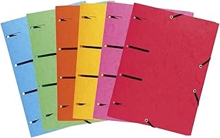 Chemises à élastiques Exacompta Punchy 3 rabats perforées - 375 g/m2 A4 carton de 25