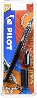 Stylo plume Pilot Plumix - Plume Moyenne 0.58 mm avec cartouche encre noire pour calligraphie