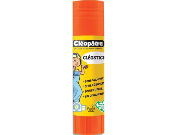 Colle Cléopâtre Stick 21g - Adhésif solide pour papier et loisirs créatifs à l'école et au bureau