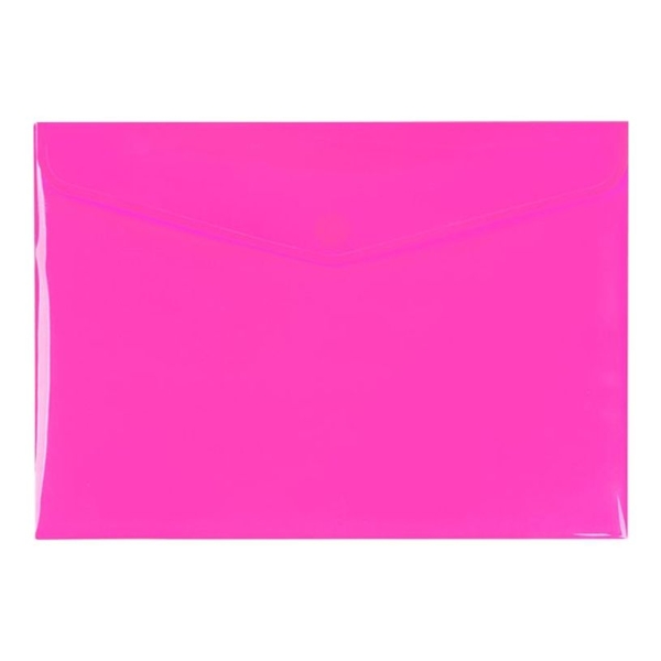 Enveloppe plastique Viquel Happy Fluo - 33,5 x 24 cm - Couleurs variées pour documents