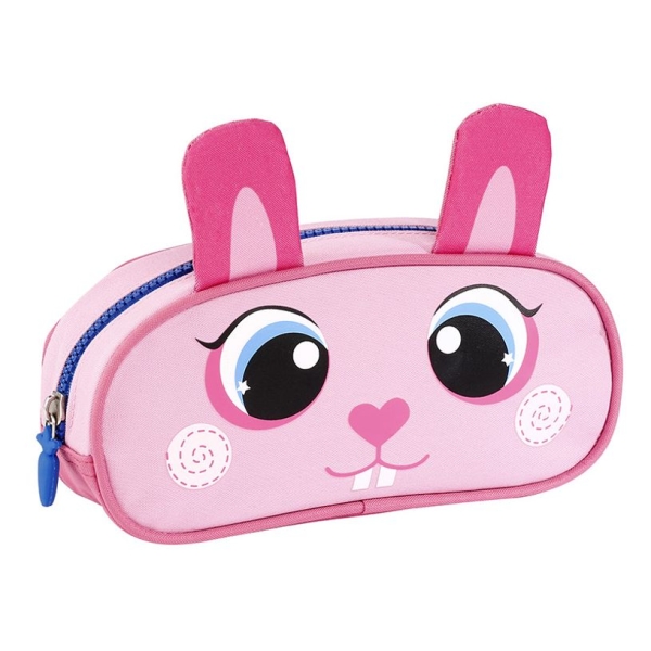 Trousse rectangulaire Viquel Baby Animals Lapin - 1 compartiment - Pour école et bureau