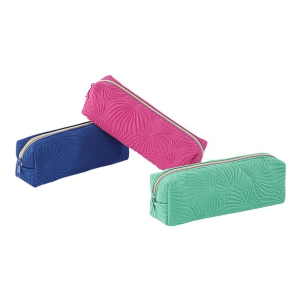 Trousse Tropicool Rectangulaire Viquel - 1 compartiment, coloris assortis pour école et bureau