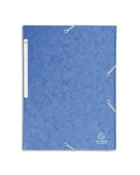Chemises à élastiques Exacompta Maxi Capacity - 3 rabats A4 Bleu pour documents