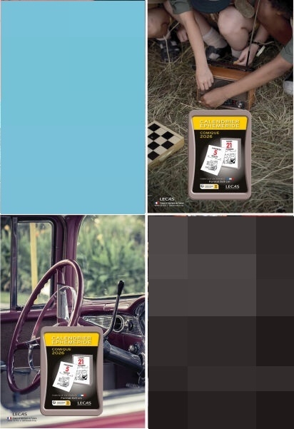 Calendrier Éphéméride Hamelin 1 jour/page - 17x25 cm Retro Comique - 2 décors disponibles pour bureau