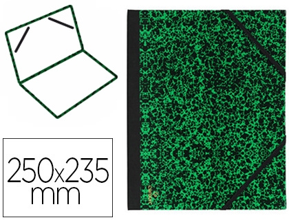 Carton à dessin Canson papier marbré vert 90g dos koveril noir fermeture élastique 250x325 mm pour dessin et création