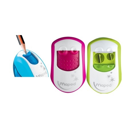 Taille-crayons Maped Clean double - 2 trous - pour crayons et crayons de couleur - fournitures scolaires été rentrée