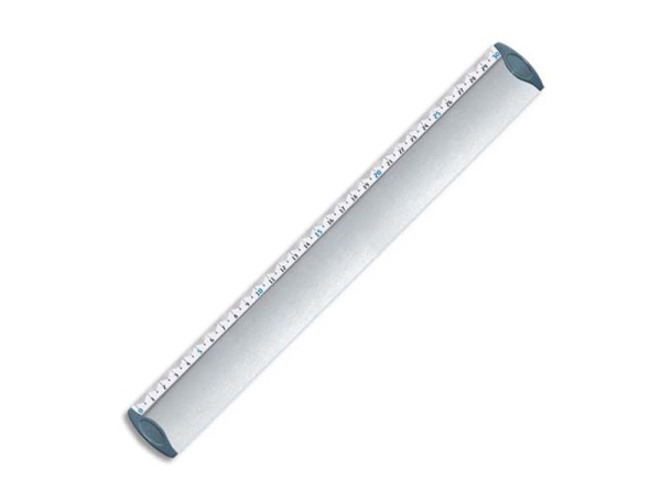 Règle Maped 30 cm triple décimètre aluminium anodisé avec embouts protect system anti-bruit - résistance optimale pour mesures précises