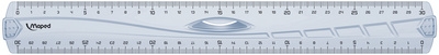 Règle plate Maped Geometric - 300 mm en plastique avec poignée ergonomique pour école et bureau