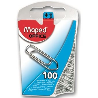 Trombones Maped ET32001104 - Lot de 100 Pièces Argent 2.07 x 1 cm - Pour bureau et école