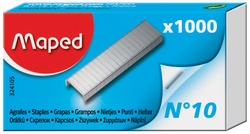 Agrafes Maped 24/6 zinguées grand emballage boîte de 1000 pièces pour bureau et organisation