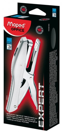 Agrafeuse de bureau Maped Expert - Métal, Agrafes N°10, 20 Feuilles, Ergonomique, avec Ôte-agrafes, Pour Bureau