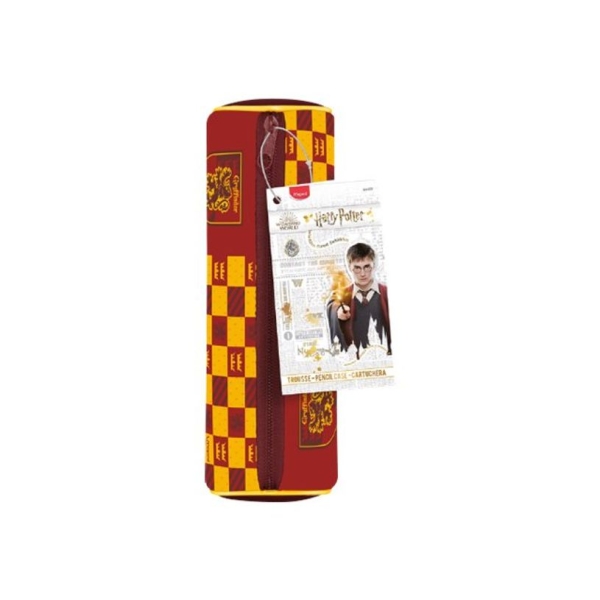 Trousse Ronde Maped Harry Potter Teens - 1 Compartiment - Rouge - Pour Écoliers et Fans