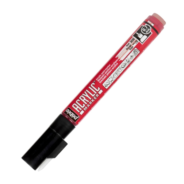 Pébéo Marqueur peinture Acrylic Marker - Pointe 0,7 mm - Rouge