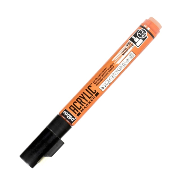 Marqueur peinture Pébéo Acrylic Marker - Pointe 1,2 mm Orange pour surfaces multiples