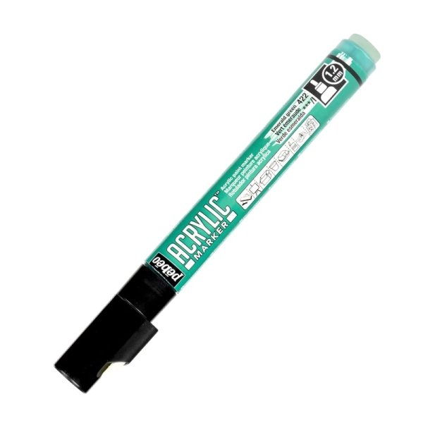 Marqueur peinture Pébéo Acrylic Marker - Vert émeraude 1,2 mm pour surfaces multiples