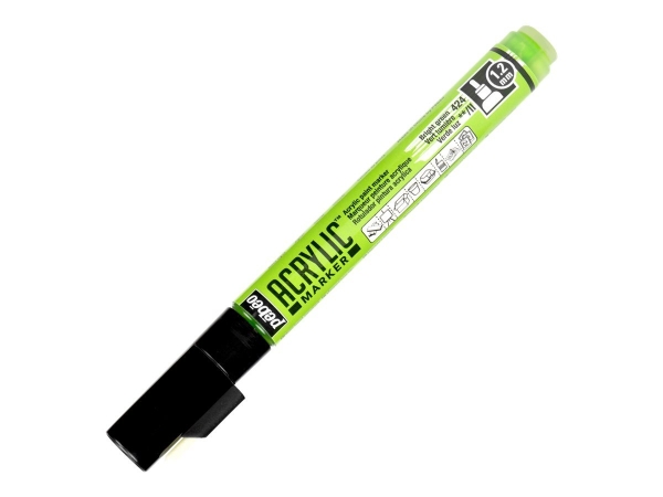 Pébéo Marqueur peinture Deco Marker - Pointe fine 1,2 mm, Vert vif