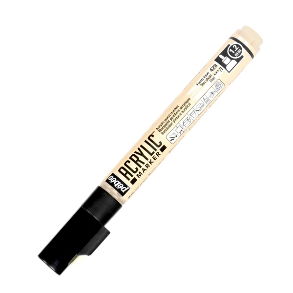 Pébéo Marqueur peinture Acrylic Marker - Pointe fine 1,2 mm, Chair
