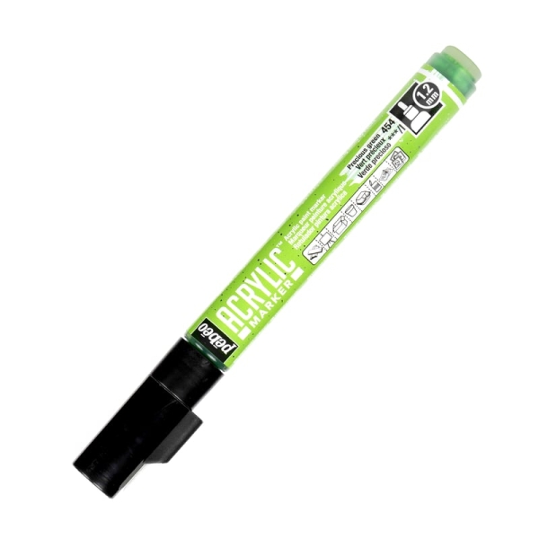 Marqueur peinture Pébéo Acrylic Marker - Vert précieux 1,2 mm pour surfaces variées