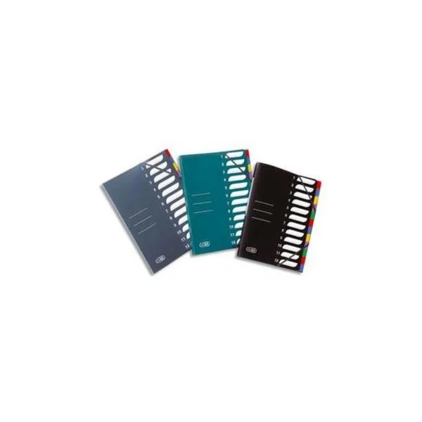 ELBA Trieur Standard A4 8 Positions Couverture Polypro Coloris Aléatoire