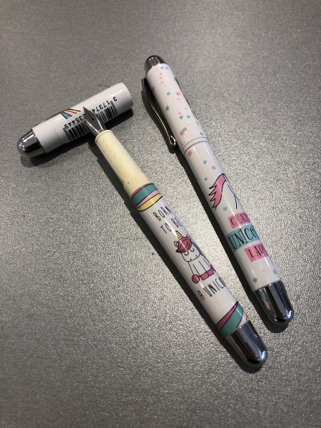 Stylo roller à cartouche Licorne ROLLink - Écriture fluide, design licorne, pour bureau et école