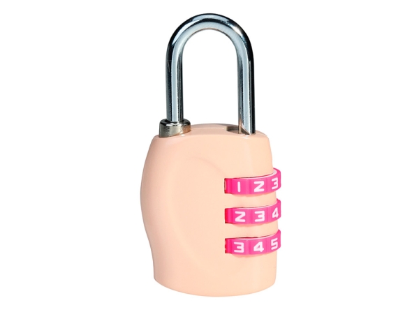 Cadenas à combinaison rose - 62x30x15 mm pour sécurité bureau et rangement personnel