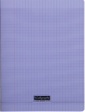 Cahier polypro Conquérant Sept - 24 x 32 cm - 192 pages - grands carreaux Seyes - bleu pour école et bureau