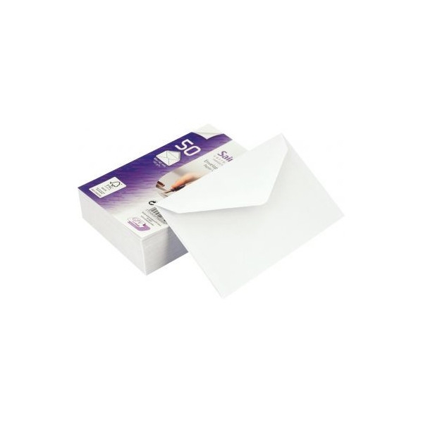 50 Enveloppes de Visite ST LOUIS 90x140mm 100g Gommées - Pour Correspondance et Invitations