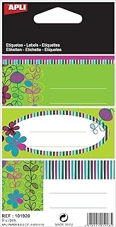 Stickers Étiquettes Adhésives APLI - Illustrées pour Nom sur Cahier ou Étiquette Cadeau, Différents Motifs