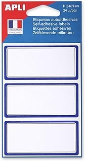 Stickers Étiquettes Adhésives APLI - Différentes Couleurs pour Nom sur Cahier