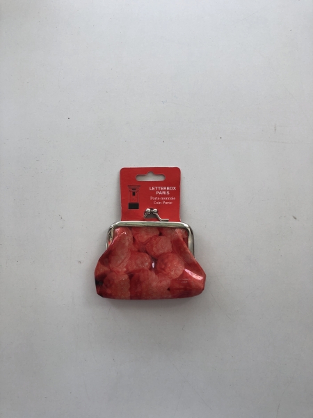 porte-monnaie fraise rouge