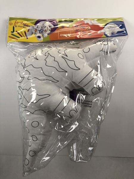 Peluche à colorier ADDEX Junior Dinosaure - Jouet éducatif pour enfants