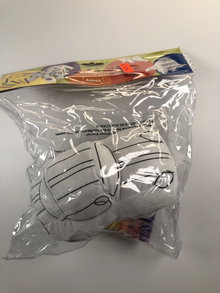 Peluche à colorier ADDEX Junior Voiture - Jouet éducatif en tissu pour enfants