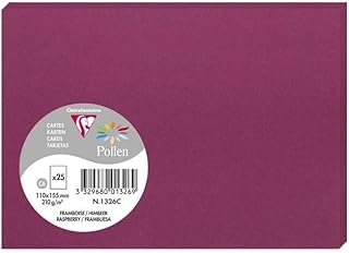 Cartes de correspondance Clairefontaine Pollen Framboise - 25 unités 110x155 mm pour occasions festives