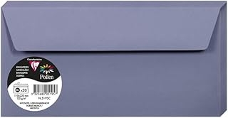 Enveloppes Pollen Clairefontaine - 20 unités 110 x 220 mm 120 g/m² Myosotis pour courrier