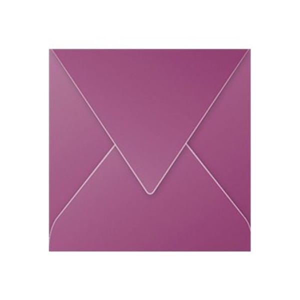 Enveloppes gommées Pollen 140x140 mm - 120 g/m² - Cassis - Pour correspondance