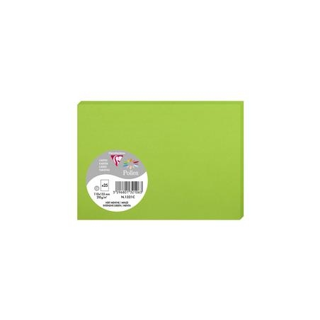 Cartes Clairefontaine Pollen 110x155 mm - Vert menthe - Pour correspondance