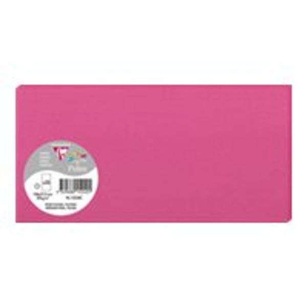 Cartes de correspondance Clairefontaine Pollen 106x213 mm - Rose fuchsia - Lot de 25 pour invitations