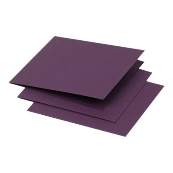 Cartes pliées Clairefontaine Pollen 116x116 mm - Cassis pour créations artistiques